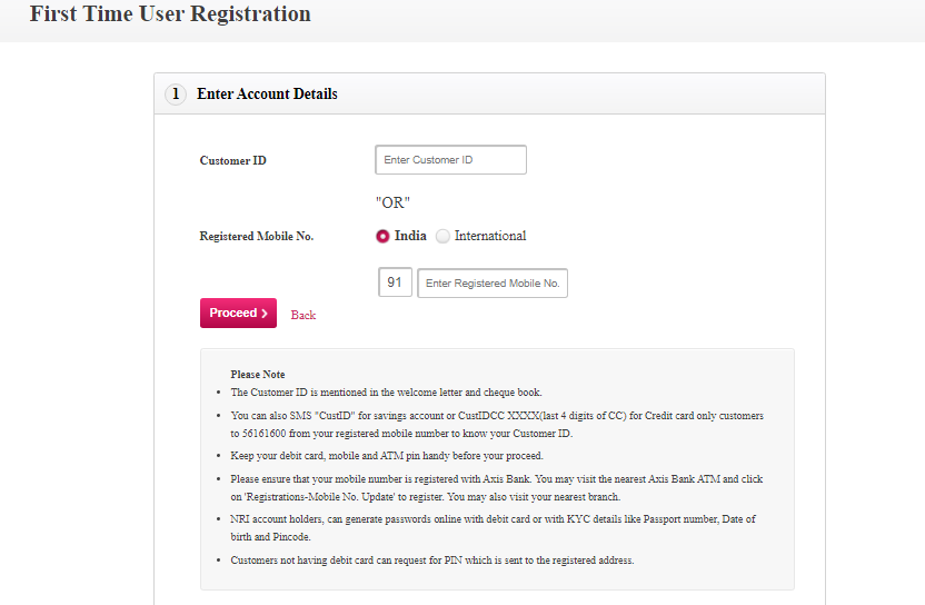 Axis registration using paidkiya